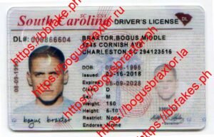 Bogus Braxtor Fake IDs - South Carolina Fake ID