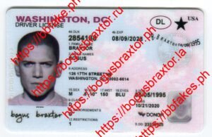 Bogus Braxtor Fake ID - Washington DC Fake ID