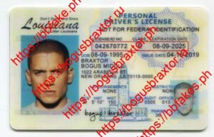 Bogus Braxtor Fake ID - Louisiana Fake ID