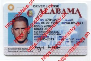 Bogus Braxtor Fake ID - Alabama Fake ID