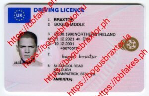 Bogus Braxtor Fake ID - UK Northern Ireland Fake ID