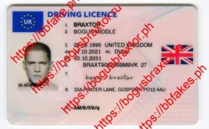 Bogus Braxtor Fake ID - UK DRIVING LICENCE