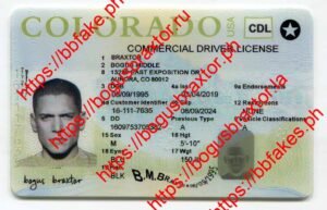Bogus Braxtor Fake ID - Colorado CDL Fake ID